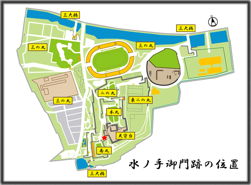 MAP_水ノ手御門跡の位置